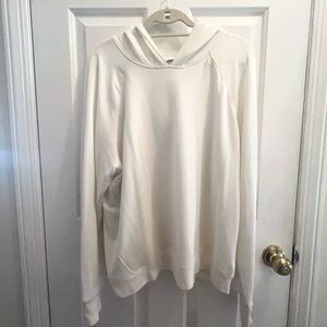 Athleta cross back cozy sweatshirt, winter white, size XL